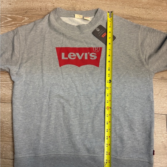 Levi's Red Logo Gray Crewneck Sweater - Picture 4 of 6